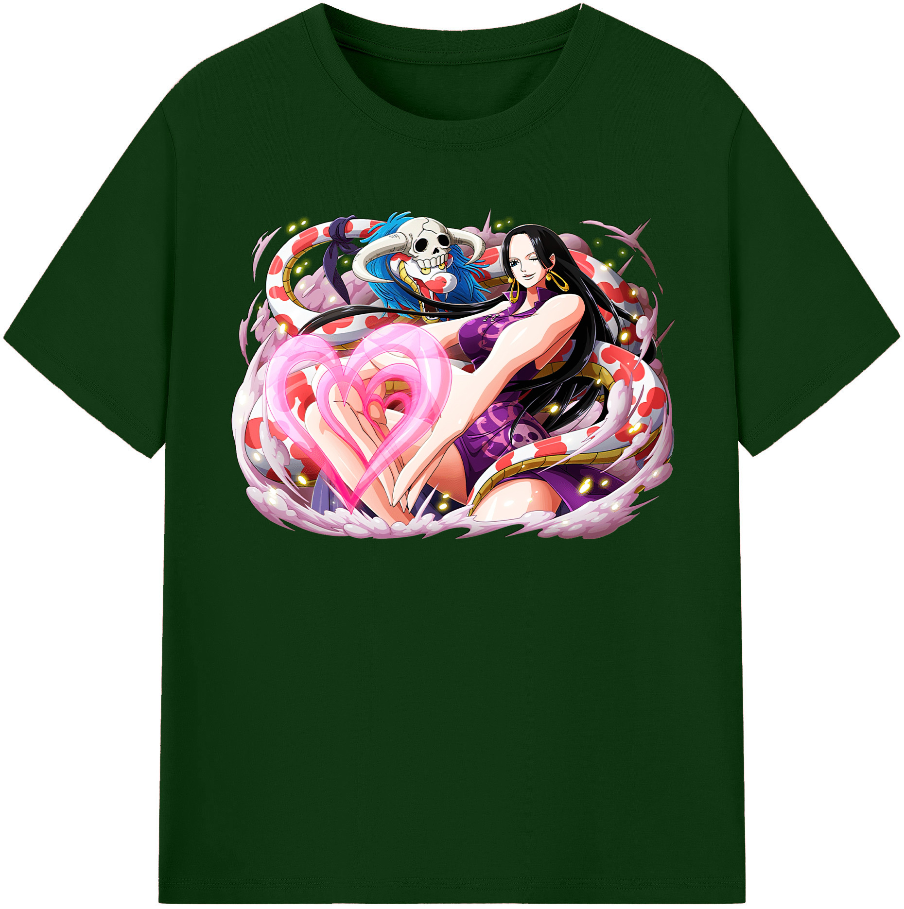 ワンピース ボア・ハンコック ONE PIECE Boa·Hancock 綿100％半袖Tシャツ（フロントプリント）